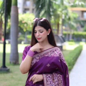 Woven Kanjivaram Jacquard, Pure Silk Saree